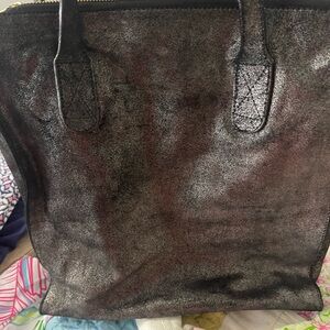 Erin Condren Metallic Black Tote